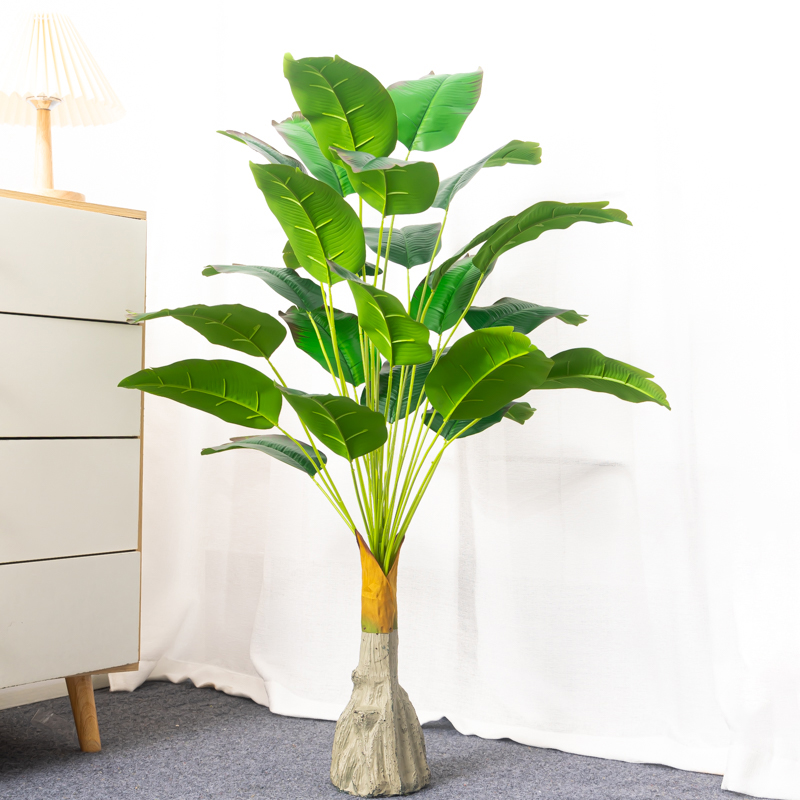Dracaena Marginata - 100ซม.24หัวประดิษฐ์กล้วยขนาดใหญ่พืชเขตร้อนปาล์มปลอม Leafs พลาสติก Monstera ใบ Musa