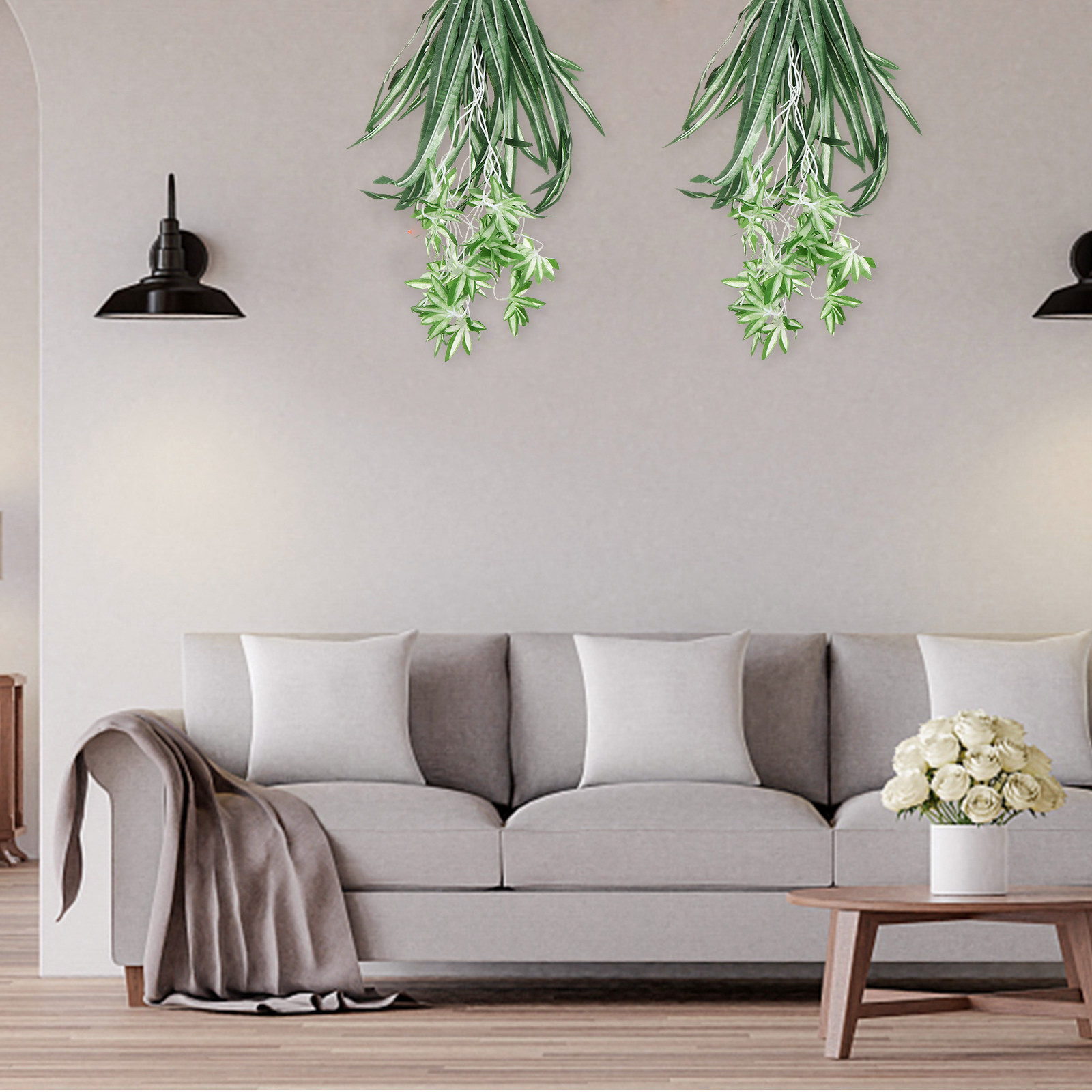 1 ชิ้น ต้นไม้ประดิษฐ์คลอโรฟิทั - Spider Plant Hanging บทวิจารณ์และราคา