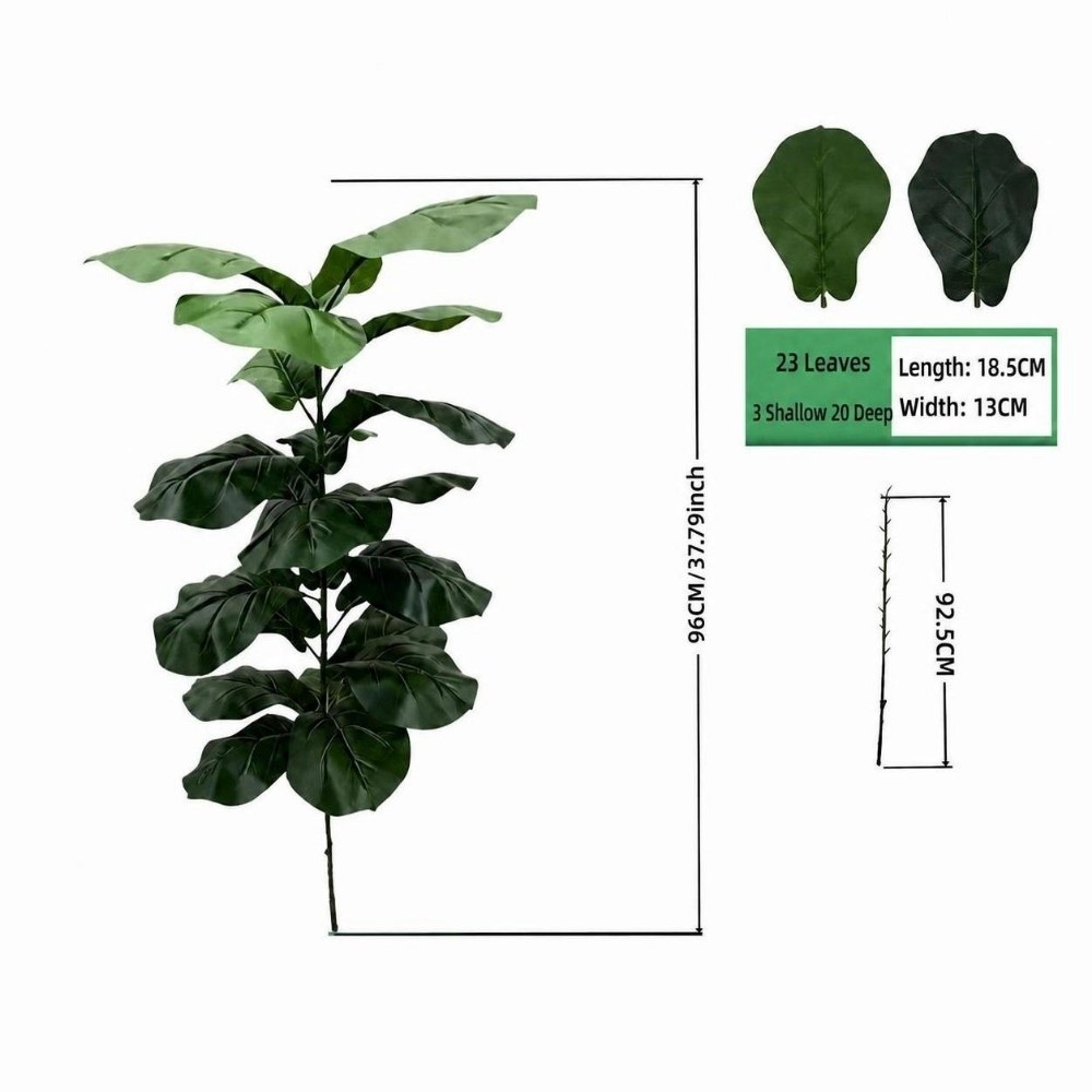 9/15/23 ใบไม้ประดิษฐ์ ต้นไทรลี - Ficus Lyrata Tree บทวิจารณ์และราคา